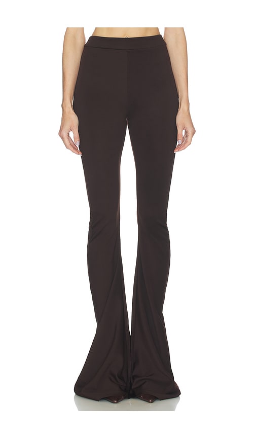 Jade Cropper Twisted Stretch Trouser In Brown