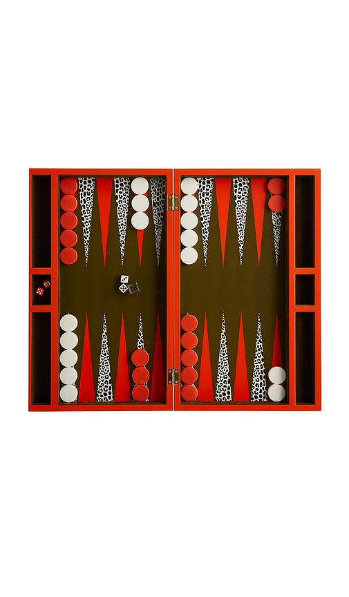 Jonathan Adler Leopard Backgammon Set In N,a
