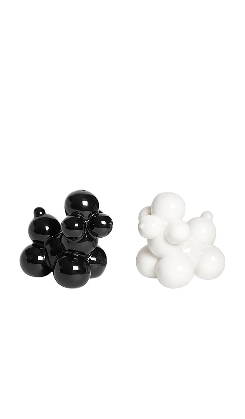Jonathan Adler Poodle Salt & Pepper Shakers In Black,white