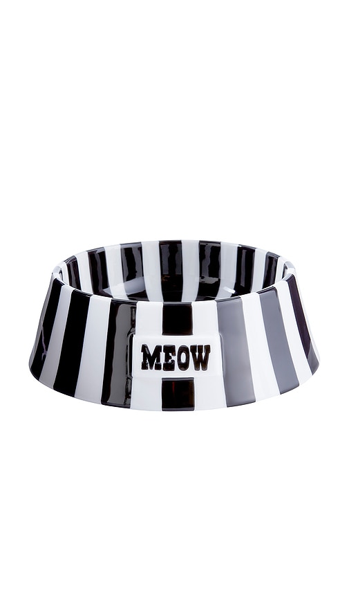 Shop Jonathan Adler Vice Meow Pet Bowl In Black