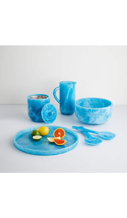  Jonathan Adler Salatbesteck Mustique Salad Seving Set In Blue. 