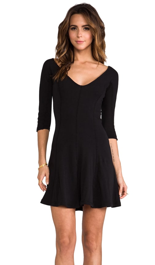Seamed Flared Dress