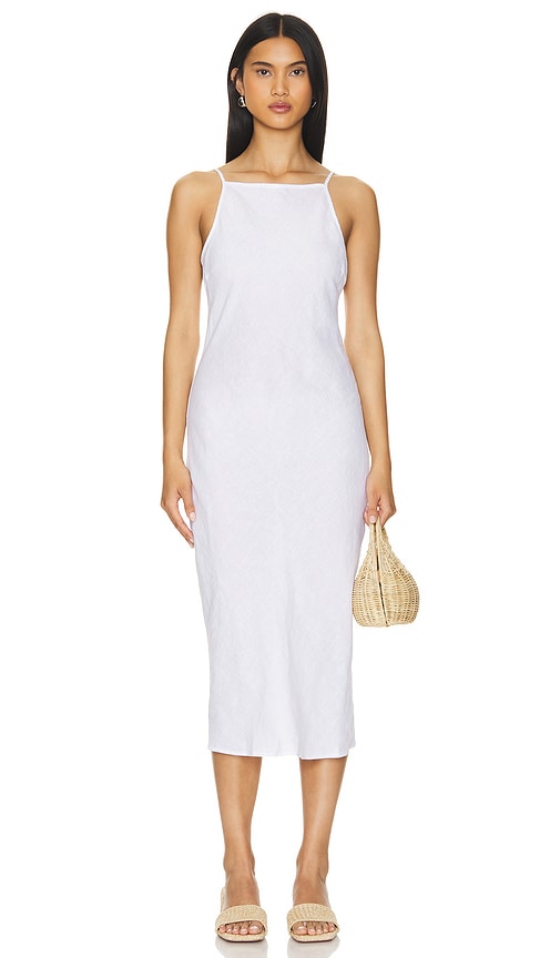 Shop James Perse Linen Cami Dress In White