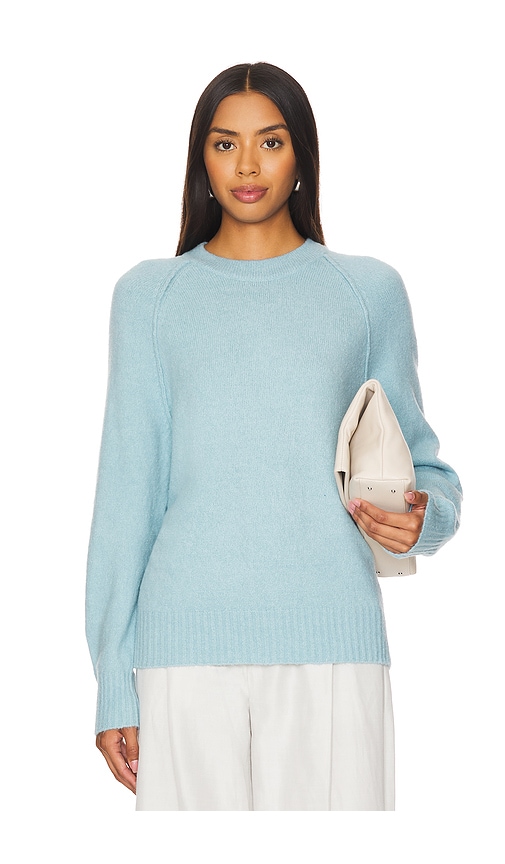 James Perse Cashmere Mock Neck Pullover in Baby Blue