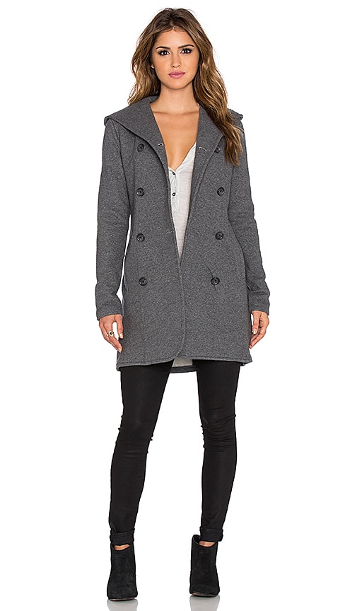 Double Breasted Hoodie Coat