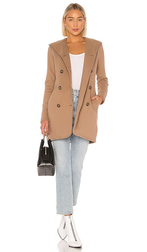 Double Breasted Hoodie Coat