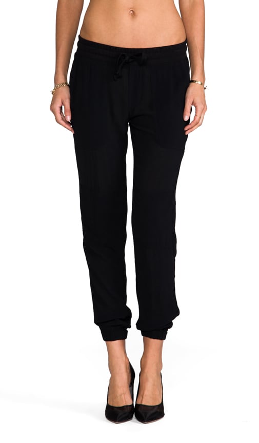 James Perse Crepe Surplus Pant in Black | REVOLVE