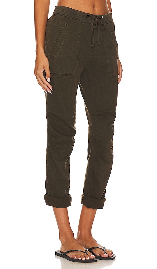 Shop James Perse Soft Drape Utility Pant In Smoky Green Pigment