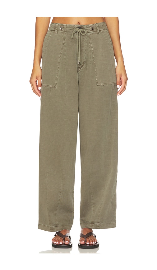 James Perse Drawstring-waist Trousers In Green