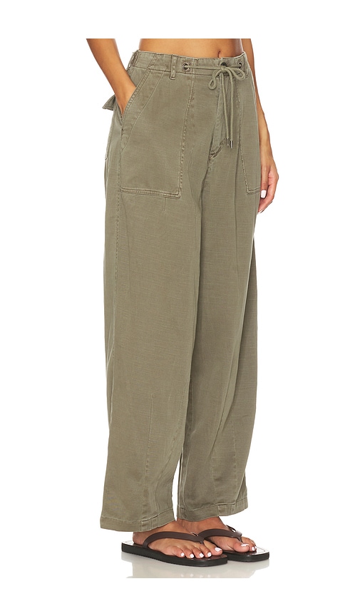 James Perse Drawstring-waist Trousers In Green
