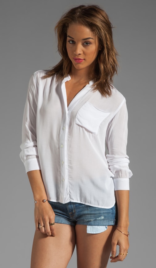 Collarless Pocket Shirt