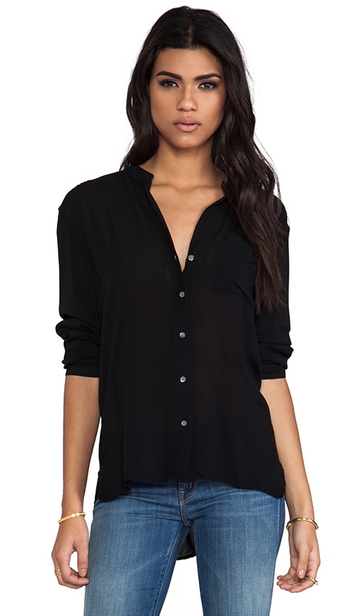 Collarless Pocket Shirt