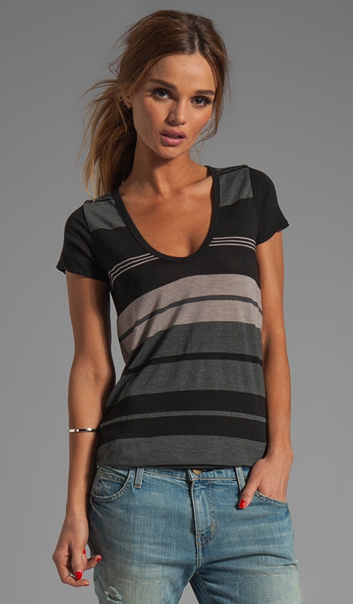 Striped V-Neck tee