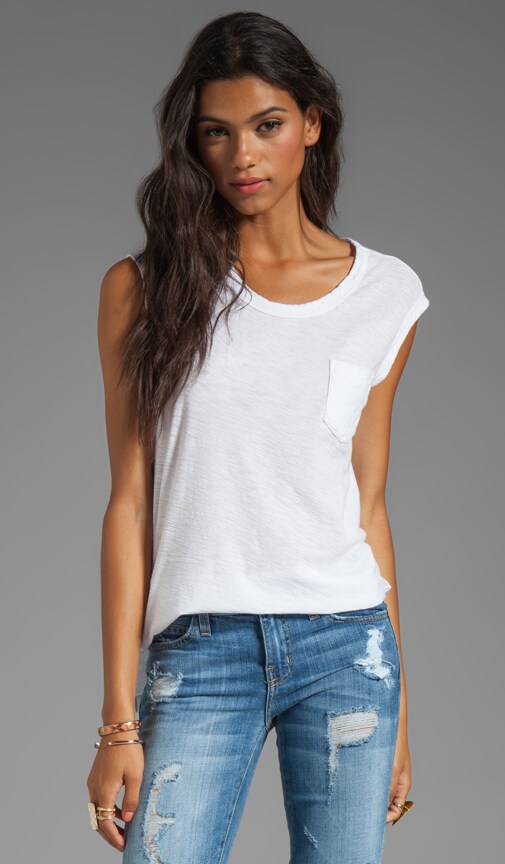 Sheer Slub Pocket Tee
