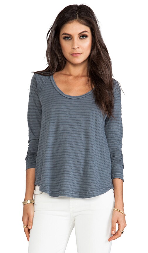 Slub Stripe Flare Tee