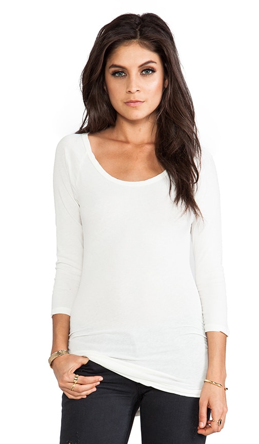 Skinny Ruched Baseball Tee