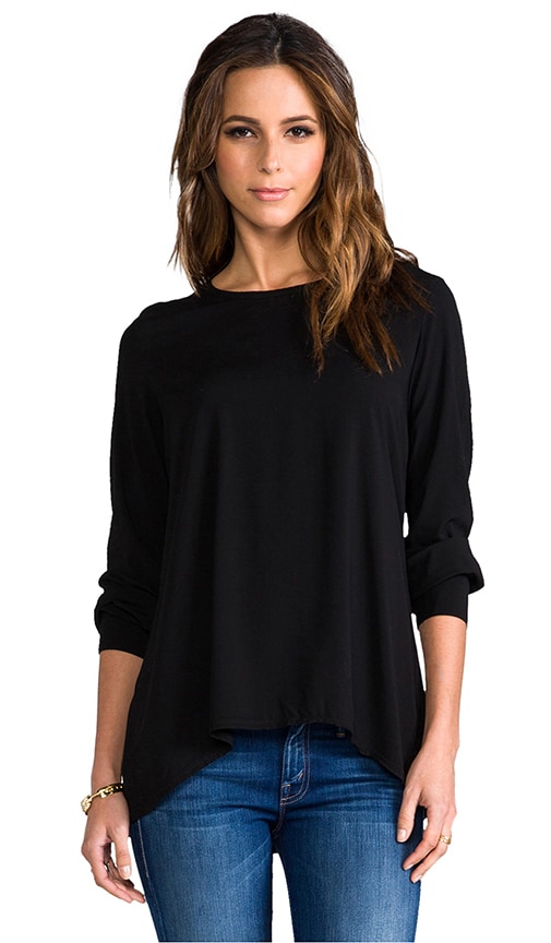 James Perse Artist Blouse in Black | REVOLVE