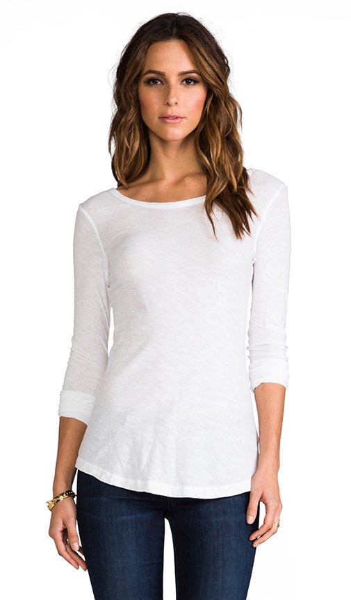 Sheer Slub Long Sleeve Tee