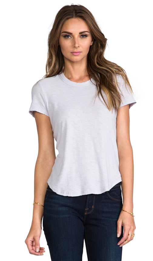 Sheer Slub Crew Neck Tee