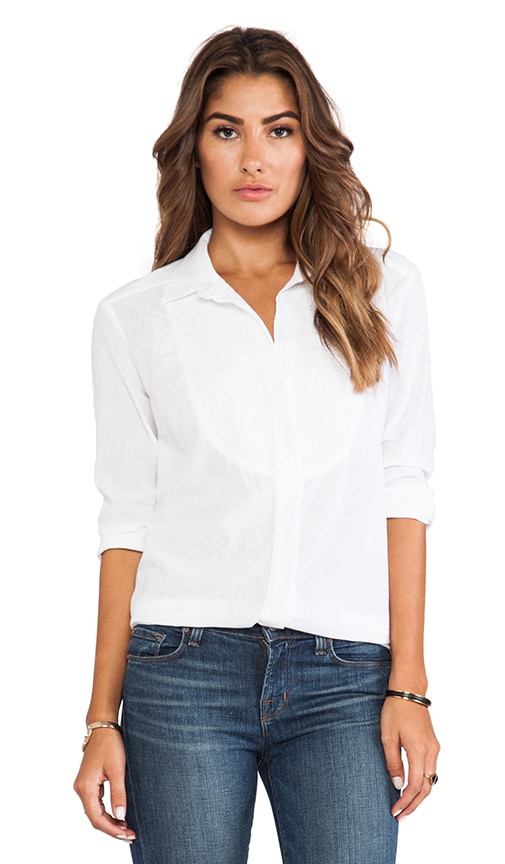 Cotton Gauze Tuxedo Shirt