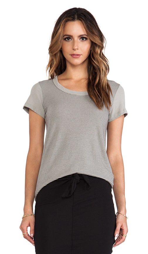 Stripe Scoop Neck Boy Tee