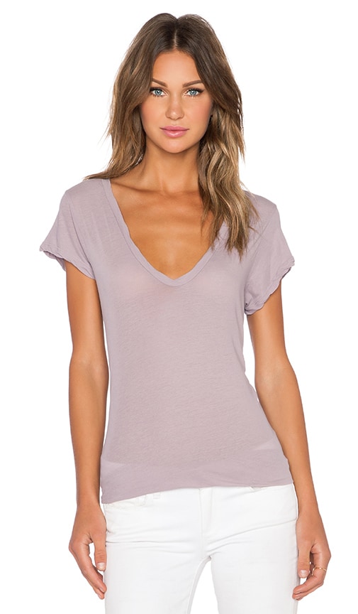 High Gauge Jersey Deep V Tee