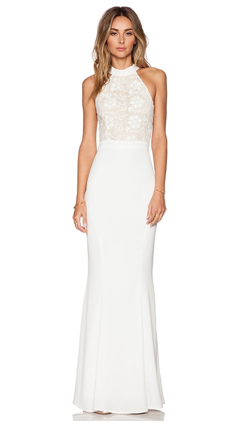 jarlo white lace dress