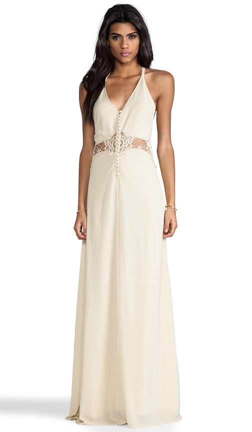 cream maxi dress