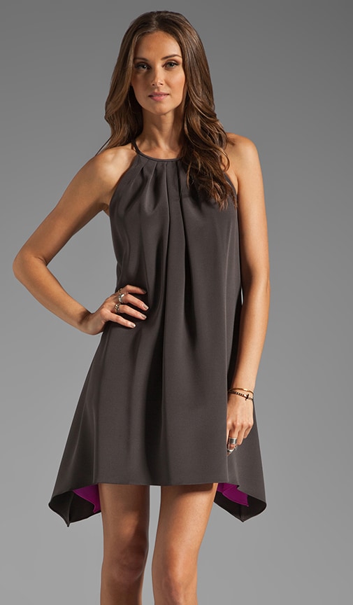 Wells Pleated Neckline Dress