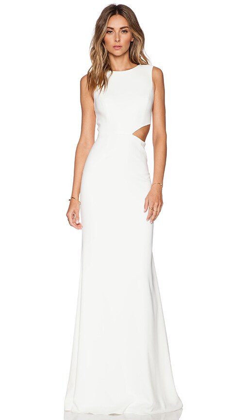 jay godfrey white gown