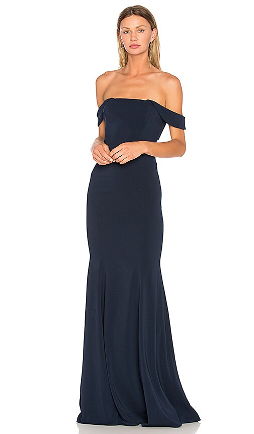 Jay Godfrey Biles Gown in Navy | REVOLVE