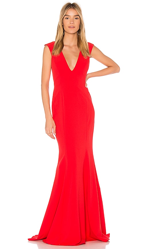 jay godfrey red gown