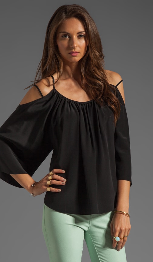 Tenet Cut Out Shoulder Blouse