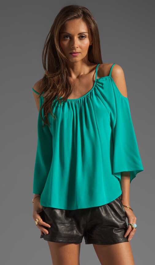 Tenet Cut Out Shoulder Blouse
