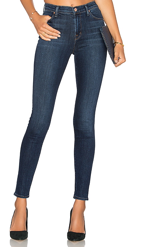 J Brand Mama J Skinny Maternity Jeans In Fleeting In Dark Denim