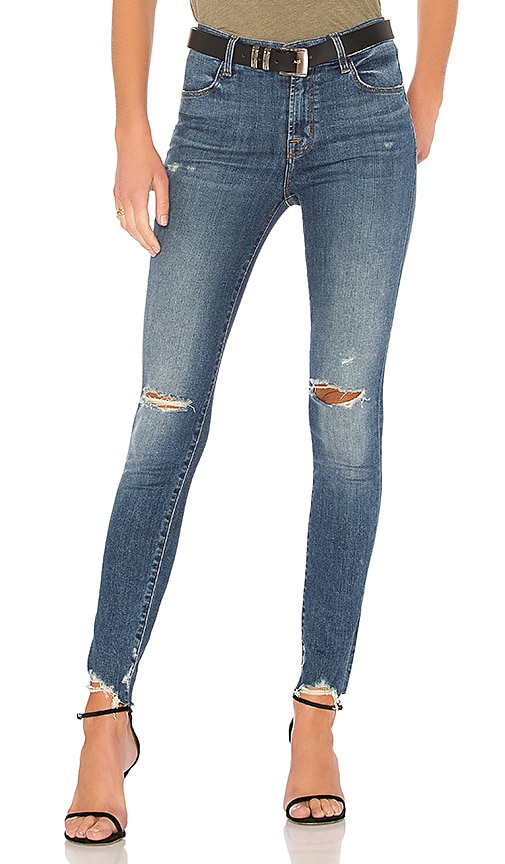 J Brand Maria High Rise Skinny in Revoke Destruct | REVOLVE