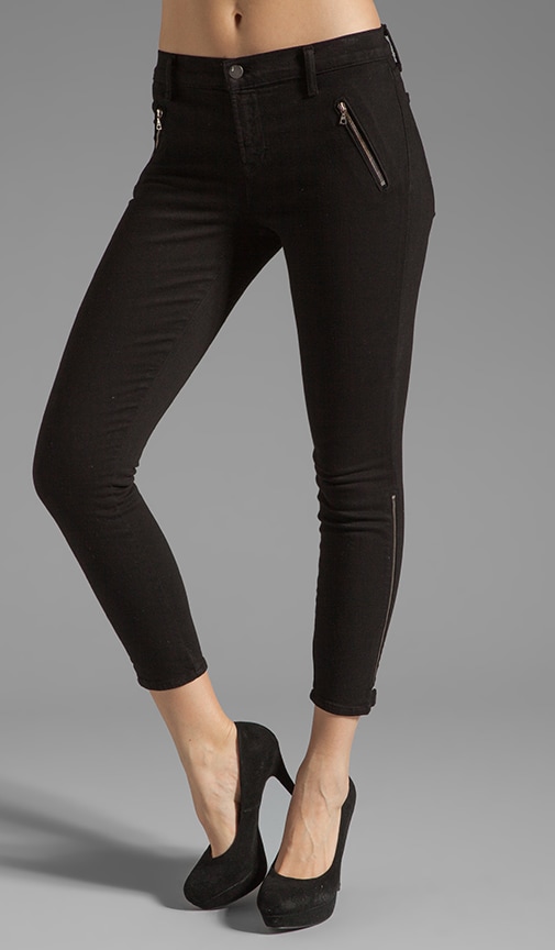Carey Jewel Zip Moto Capri