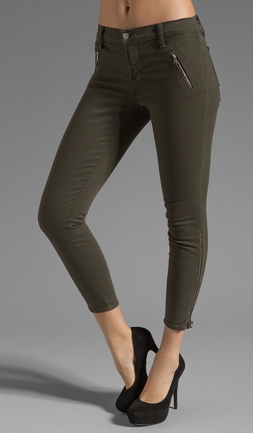 Carey Jewel Zip Moto Capri