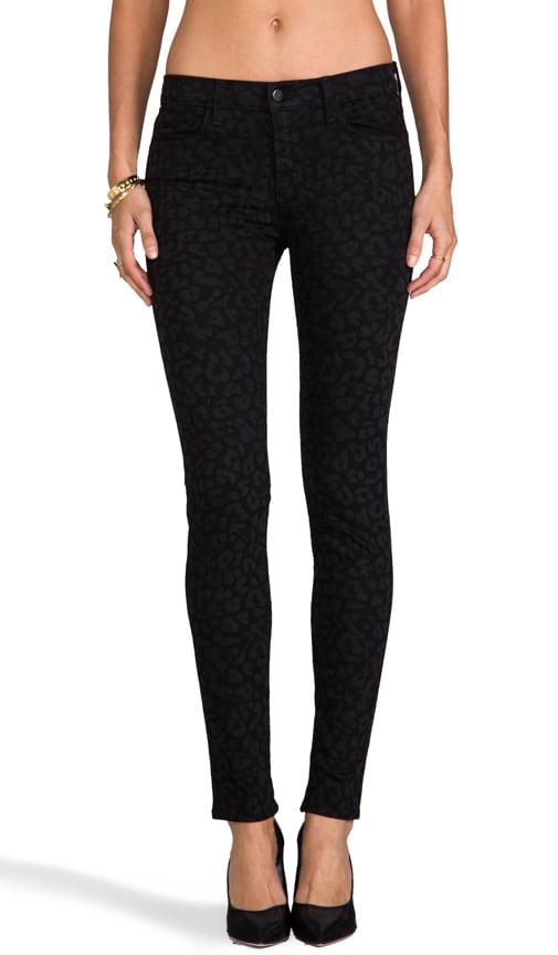 Mid Rise Leopard Skinny