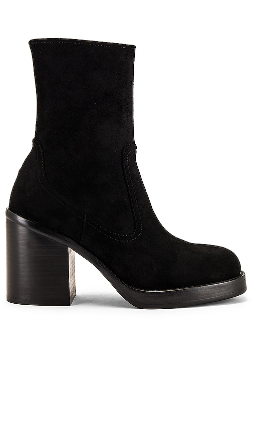 Jeffrey Campbell Maxen Bootie in Black Stretch Suede REVOLVE