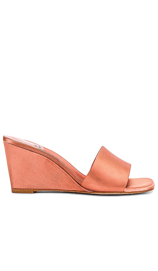 Jeffrey Campbell Appetit Wedge in Peach Satin