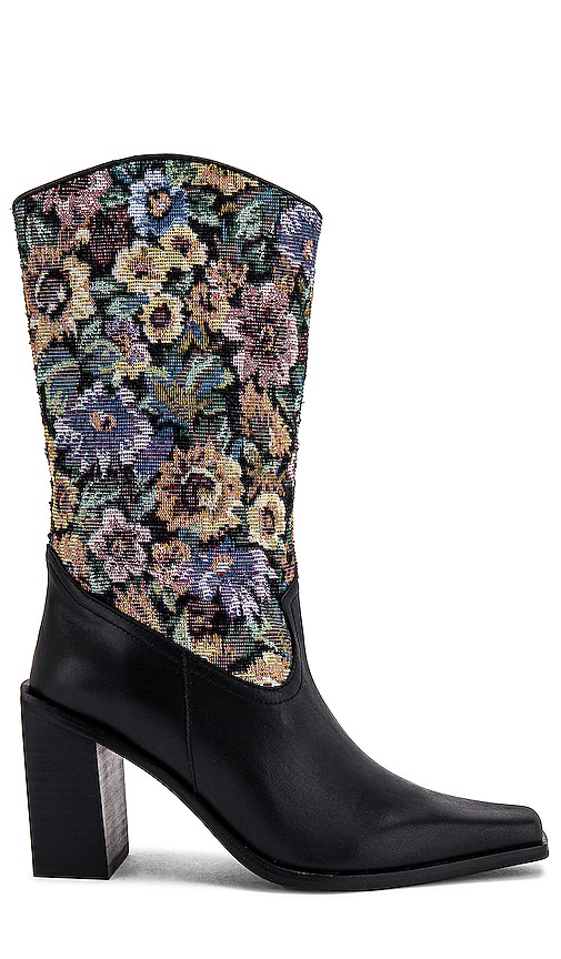 Jeffrey Campbell Calimity Boot in Black Floral Tapestry | REVOLVE