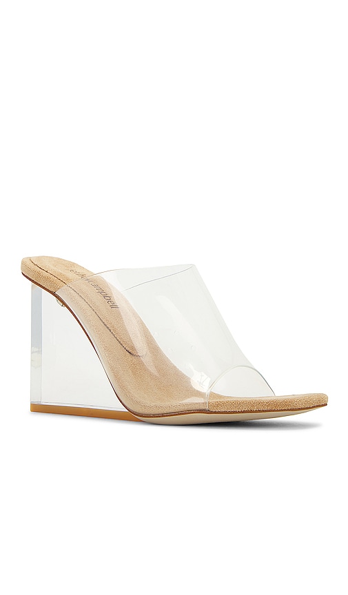 Shop Jeffrey Campbell Acetate Wedge Sandal In Clear