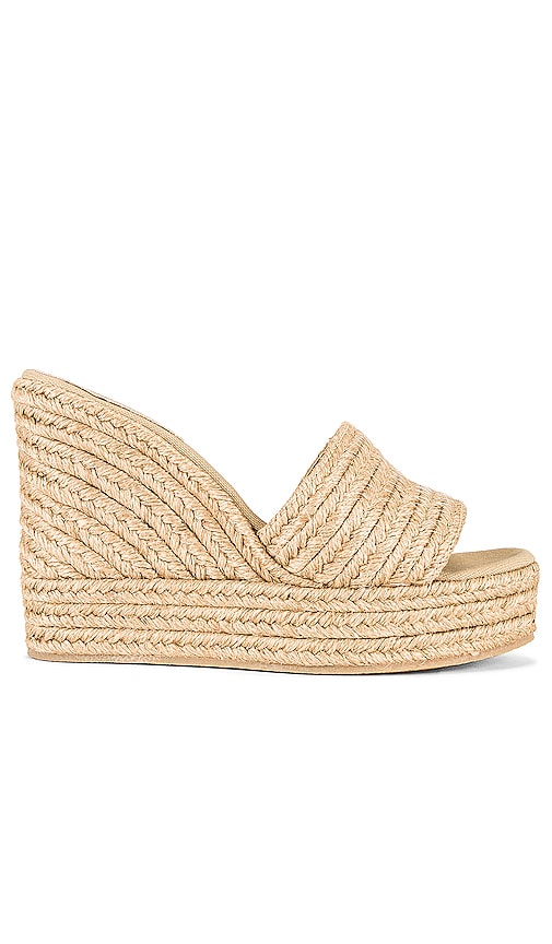 Jeffrey Campbell Caicos Wedge Sandal In Nude