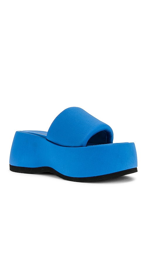 Shop Jeffrey Campbell Txt Me Platform Sandal In Blue