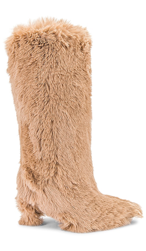 Shop Jeffrey Campbell Fuzzie Boot In Taupe