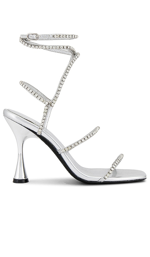 Shop Jeffrey Campbell Glamorous Sandal In White & Silver