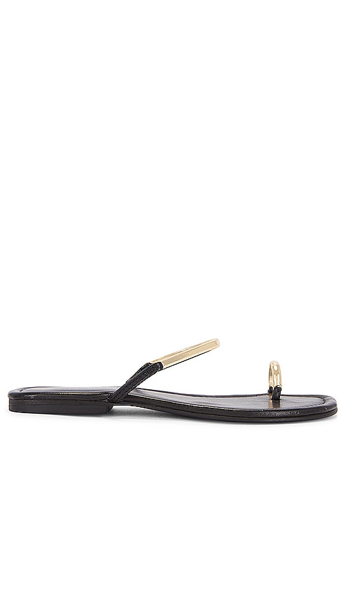 Jeffrey Campbell Discreet Sandal in Black & Gold