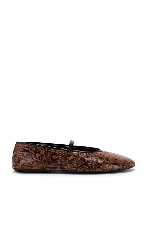 Jeffrey Campbell Dancerina Mary Janes in Tan Brown Snake