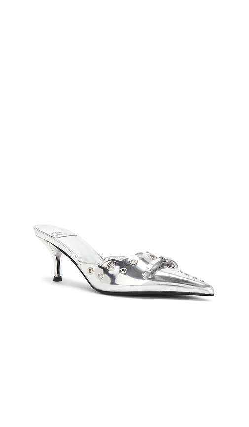 Shop Jeffrey Campbell Gratis Mule In Metallic Silver